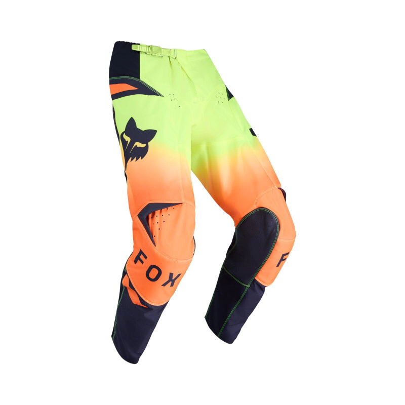 PANTALON CROSS 180 SHIELD NARANJA AMARILLO FLUOR TALLE 28 -FOX-
