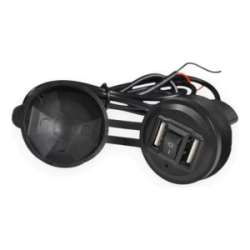 TOMA USB DOBLE 12V C/TECLA L-UC06 -RUDER-
