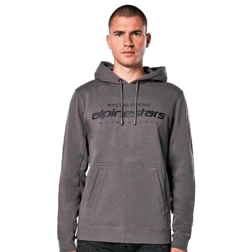 BUZO CASUAL CON CAPUCHA SET HOODIE CHARCOAL MELANGE TALLE XL -ALPINESTARS-