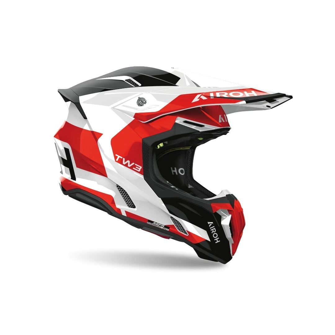 CASCO CROSS TWIST 3 FANCY ROJO BRILLO TALLE M -AIROH-
