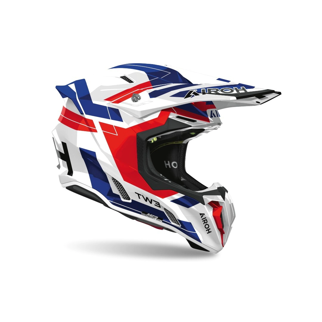 CASCO CROSS TWIST 3 DYNASTY AZUL ROJO BRILLO TALLE S -AIROH-