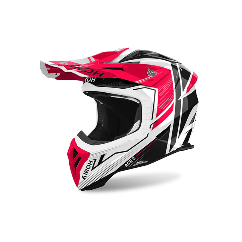 CASCO CROSS AVIATOR ACE 2 ENGINE ROJO BRILLO TALLE L -AIROH-