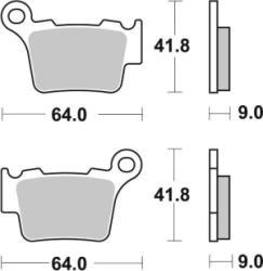 SBS Pastillas Freno Moto SBS 791 FA368 off-road sinterizadas D/T KTM Husqvarna Gas
