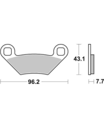 SBS Pastillas Freno Moto SBS 899 FA475 tras. Polaris 550 SPORTSMAN