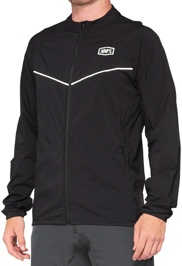 CAMPERA CASUAL CORRIDOR STRETCH WINDBREAKER NEGRO TALLE XL -100%-