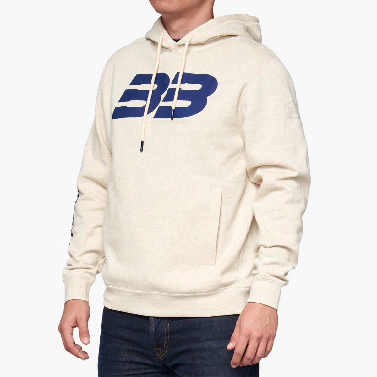 BUZO CASUAL BB33 PO KP BLANCO OATMEAL TALLE M -100%-
