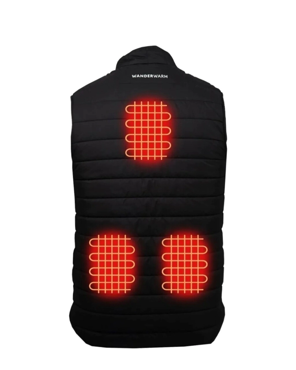 CHALECO CALEFACCIONADO ASPEN VEST MUJER NEGRO CON BATERIA TALLE S -WANDERWARM-