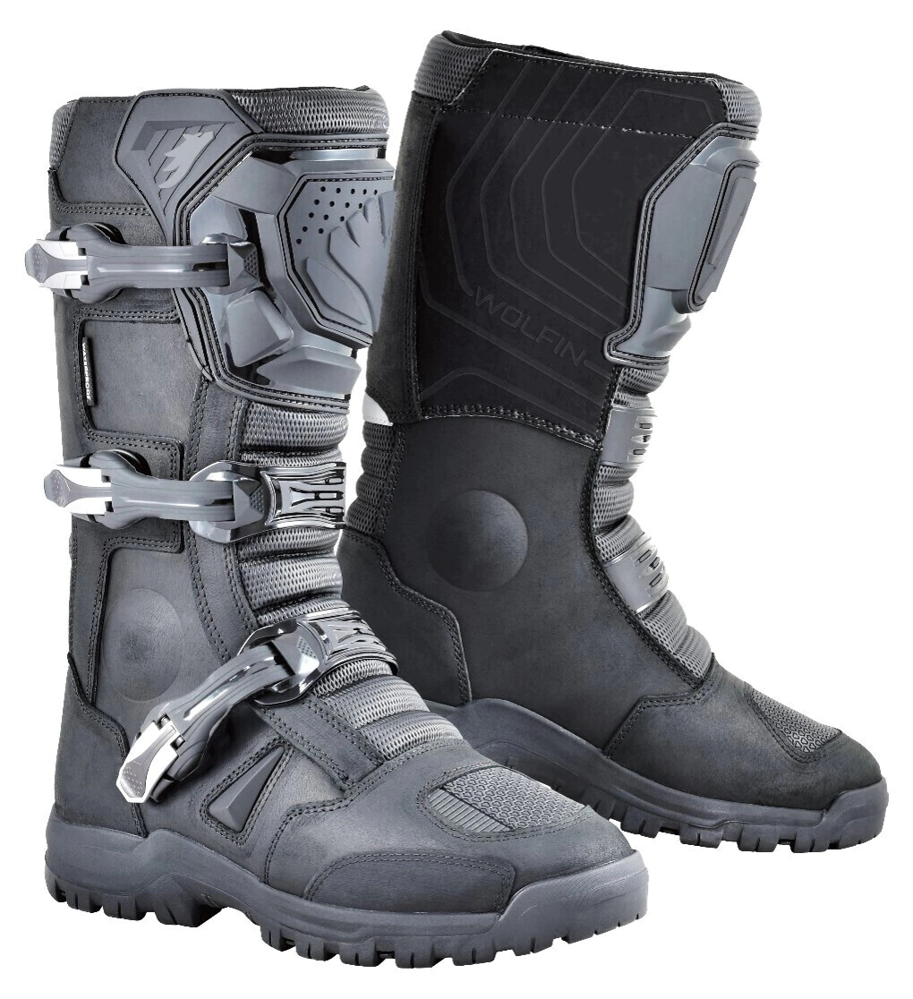 BOTAS ADVENTURE CA�A ALTA WATERPROOF NEGRO TALLE 41 AR40 -WOLFIN-