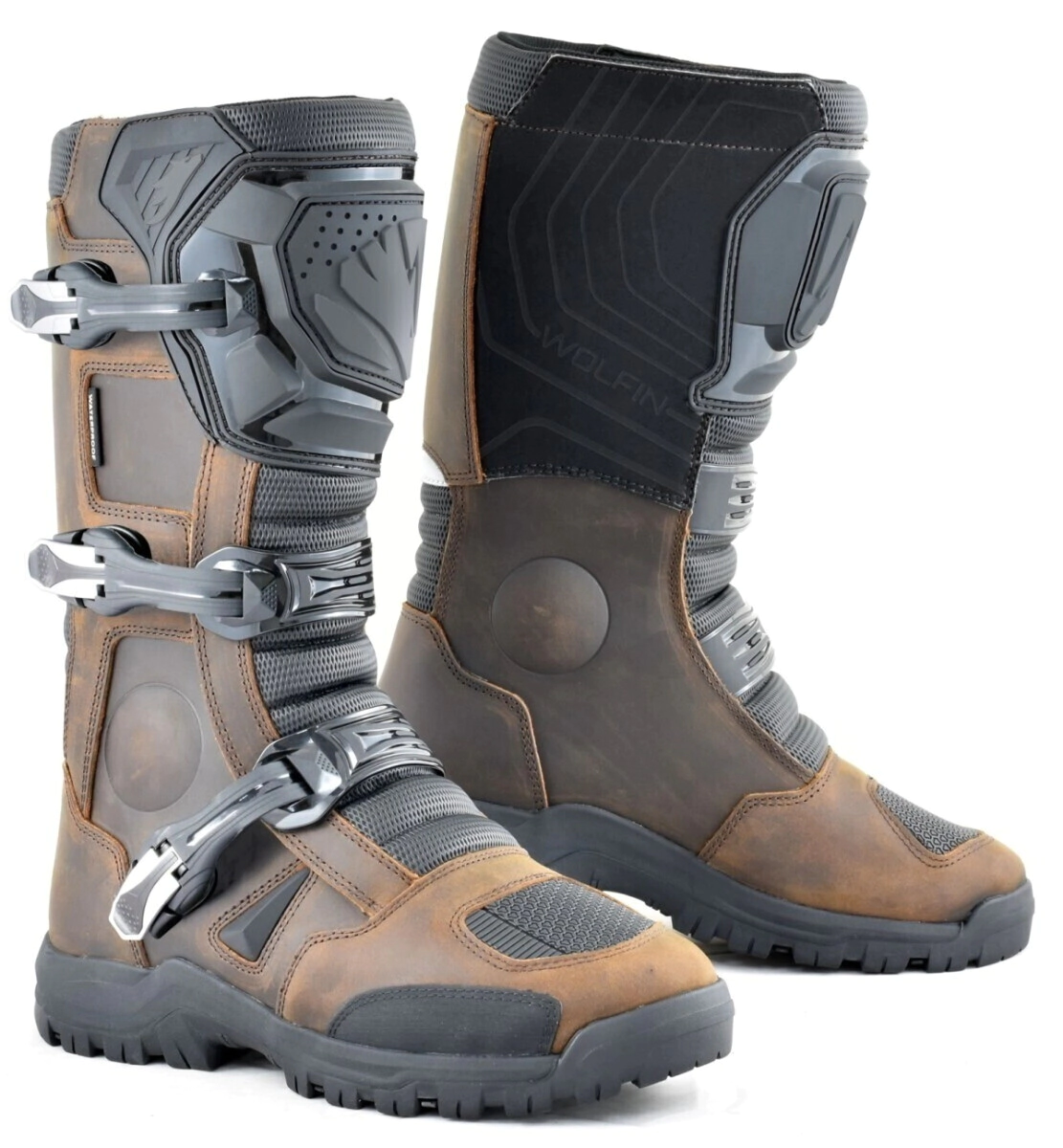 BOTAS ADVENTURE CA�A ALTA WATERPROOF MARRON TALLE 41 AR40 -WOLFIN-