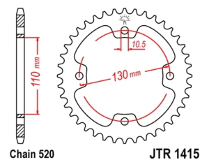 CORONA KAW KFX450R 08-12 1415.38 HIERRO -JT-**OFERTA**