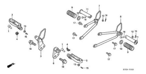 SOPORTE PEDALIN TRAS IZQ HON TORNADO 250 10 -HONDA- OFERTA