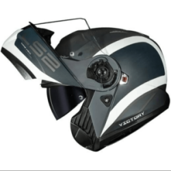 CASCO REBATIBLE FF908 STROBE II VICTORY GY/BL TALLE M -LS2-