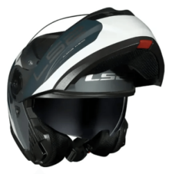 CASCO REBATIBLE FF908 STROBE II VICTORY GY/BL TALLE M -LS2-
