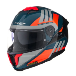 Casco LS2 Integral Doble Visor FF808 Stream II Elece2 Bl/or GS