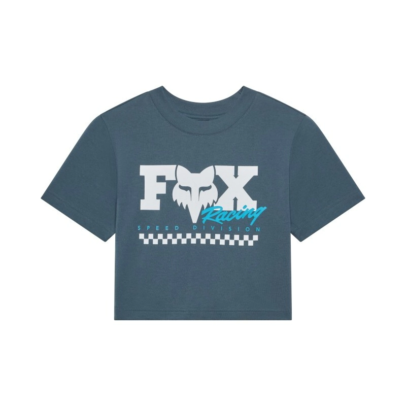 REMERA CASUAL W CHECKER SS BABY TEE DEEP COBALT TALLE XS -FOX-