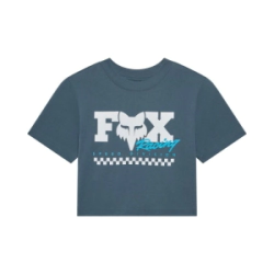 Remera Fox Casual Dama Checker SS Baby Tee Azul cobalto
