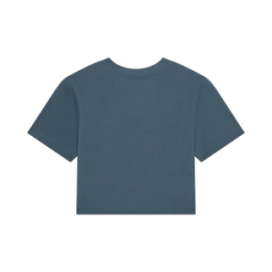 Remera Fox Casual Dama Checker SS Baby Tee Azul cobalto