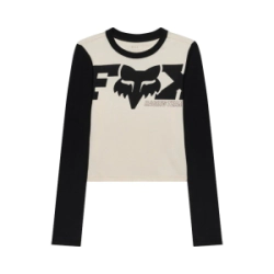 Remera Fox Casual Dama Coldpress Rib LS Azul midnight