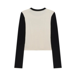 Remera Fox Casual Dama Coldpress Rib LS Azul midnight
