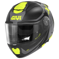 Casco Givi Rebatible X27 Negro/Titanio/Amarillo
