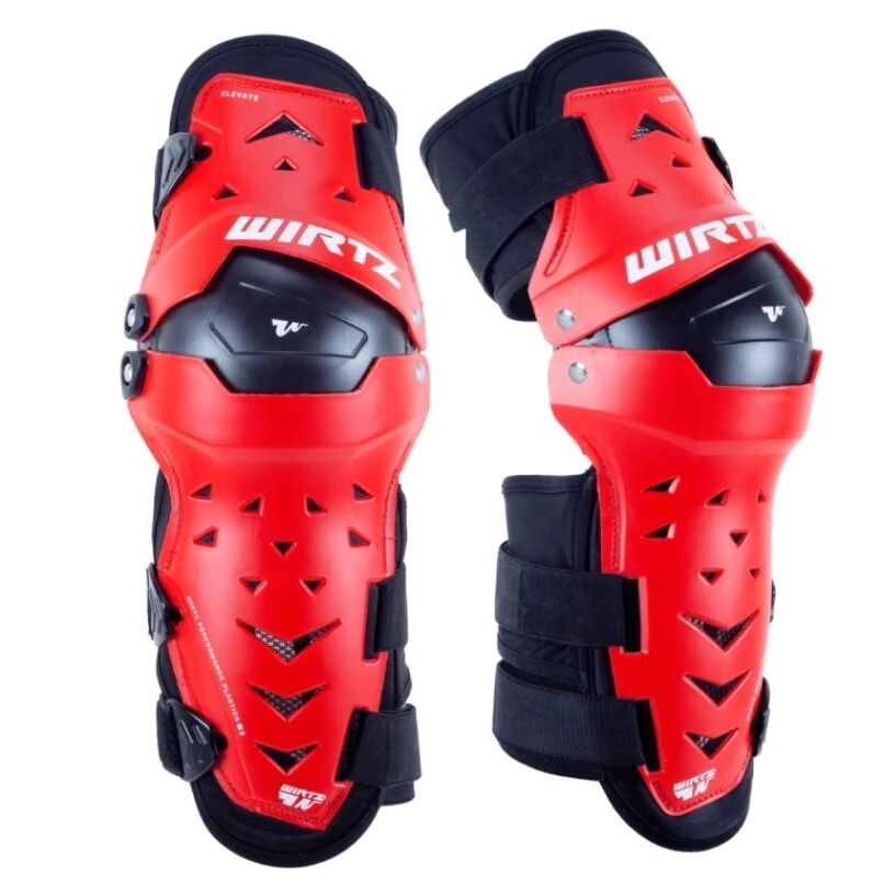 RODILLERA ARTICULADA ROJO NEGRO TALLE L/XL -WIRTZ-