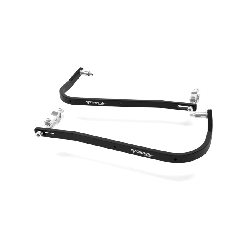 CUBREMANOS COMPLETO SHOCK METAL ALMA DE ALUMINIO NEGRO + ADAP 22MM Y 28.6MM CON KIT -WIRTZ-