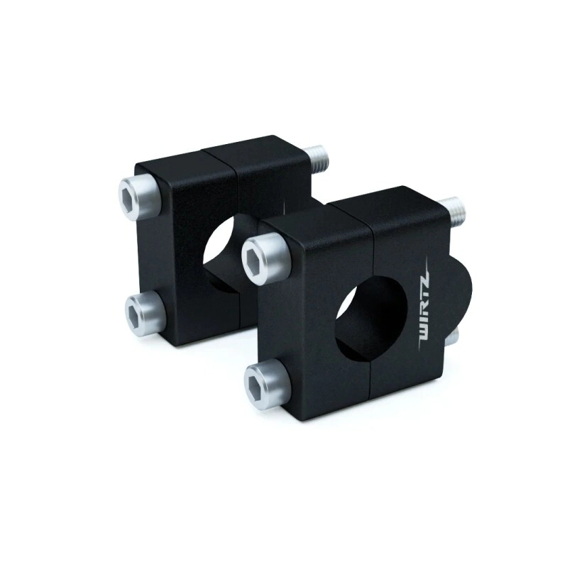ANCLAJE UNIVERSAL +25MM (7_8 MOTO_ATV_MOTOVIAJE_TOURING) CON TAPA NEGRO -WIRTZ-