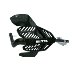 CUBREMANOS COMPLETO SHOCK ARMOR CON ALMA DE ALUMINIO Y ADAPTADORES NEGRO -WIRTZ-