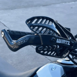 CUBREMANOS COMPLETO SHOCK ARMOR CON ALMA DE ALUMINIO Y ADAPTADORES NEGRO -WIRTZ-
