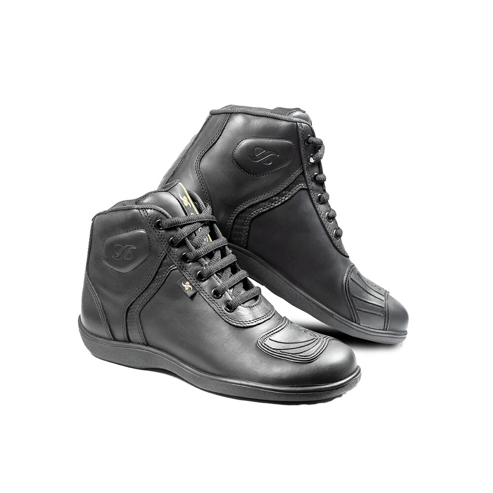 BOTAS CITY CUERO NEGRO TALLE 37 -SOLCO-