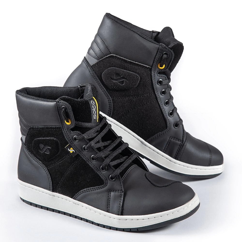 BOTAS ACORDONADA CUERO Y GAMUZA MISANO NEGRO TALLE 36 -SOLCO-