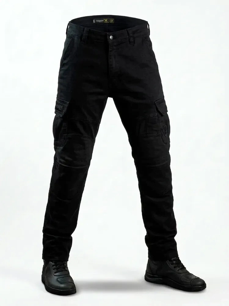 PANTALON JEAN CARGO NEGRO TALLE 42 -SOLCO-