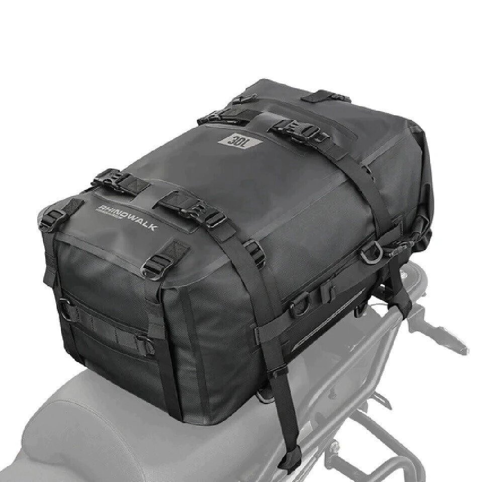 MOCHILA Y BOLSO TRASERO MODULAR IMPERMEABLE 30L NEGRO -RHINOWALK-