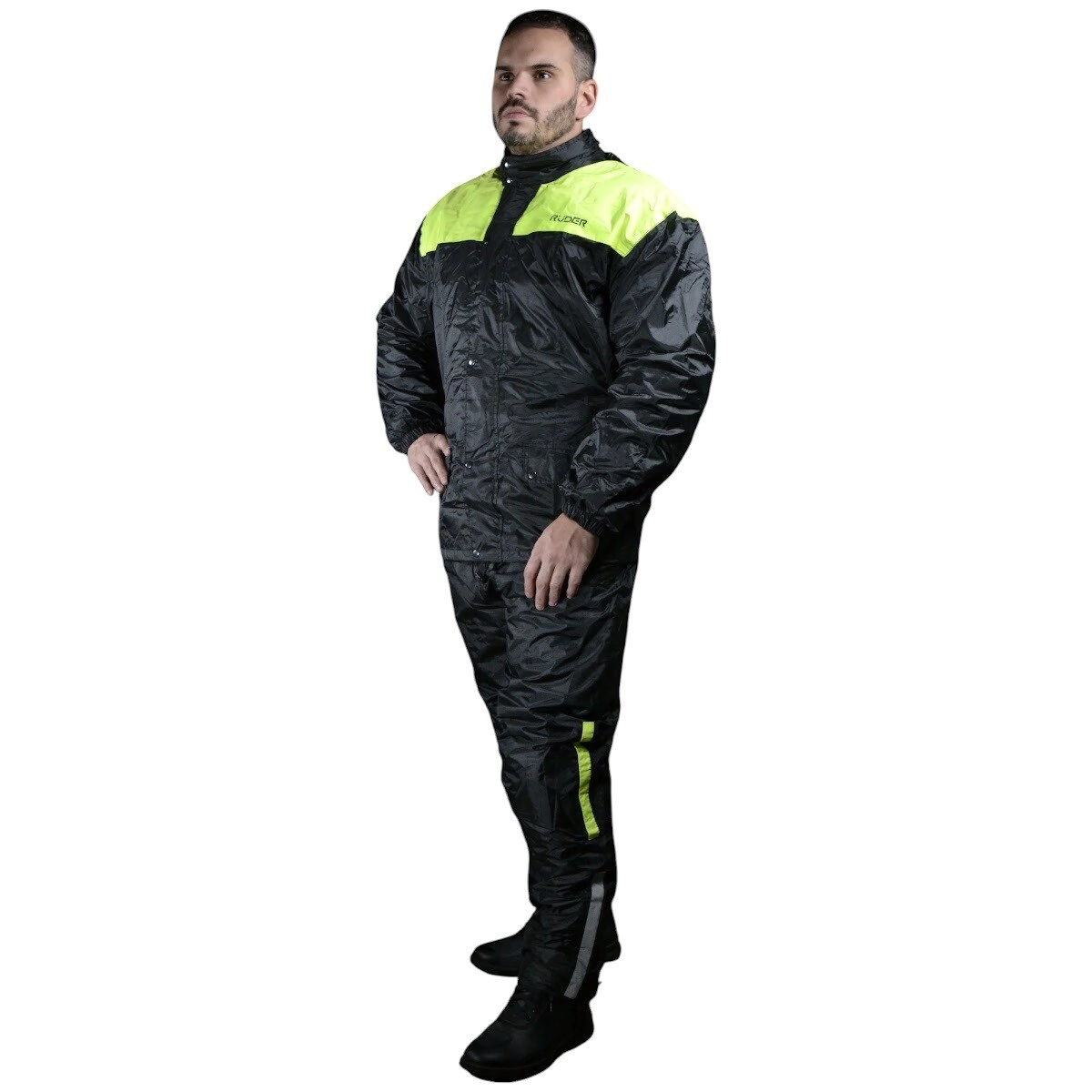 TRAJE DE LLUVIA TEMPEST NEGRO TALLE S -RUDER-