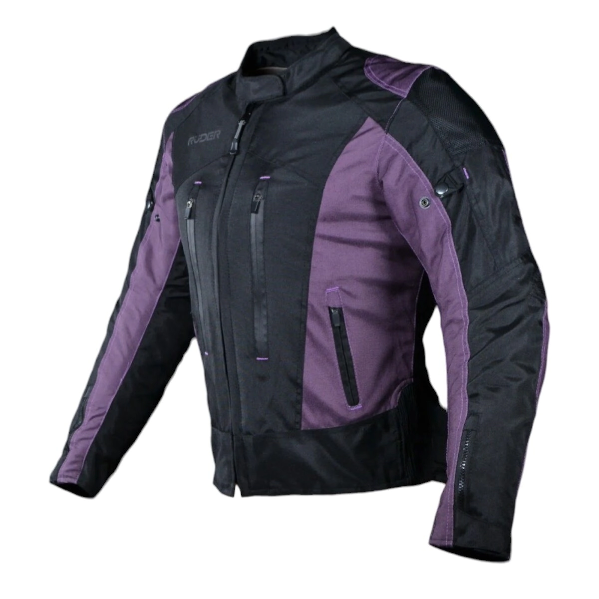 CAMPERA CORTA MUJER CYRENA NEGRO PURPURA TALLE XS -RUDER-