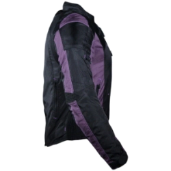 Campera Ruder Corta Dama Cyrena Negro/P�rpura