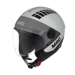 Casco MAC Abierto C/visor Addax Pyro Negro mate