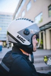 Casco MAC Abierto C/visor Addax Pyro Negro mate