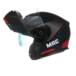 Casco MAC Rebatible FF917 Onyx Genius Rojo mate