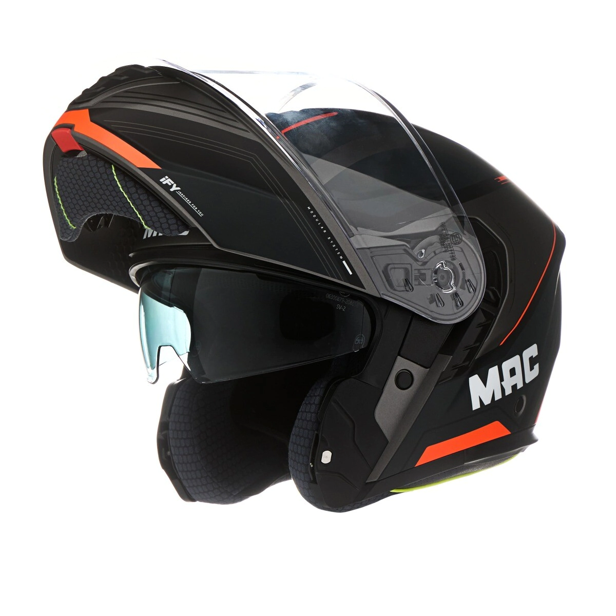 CASCO REBATIBLE FF917 GENIUS BK/RD MT TALLE XL -MAC-