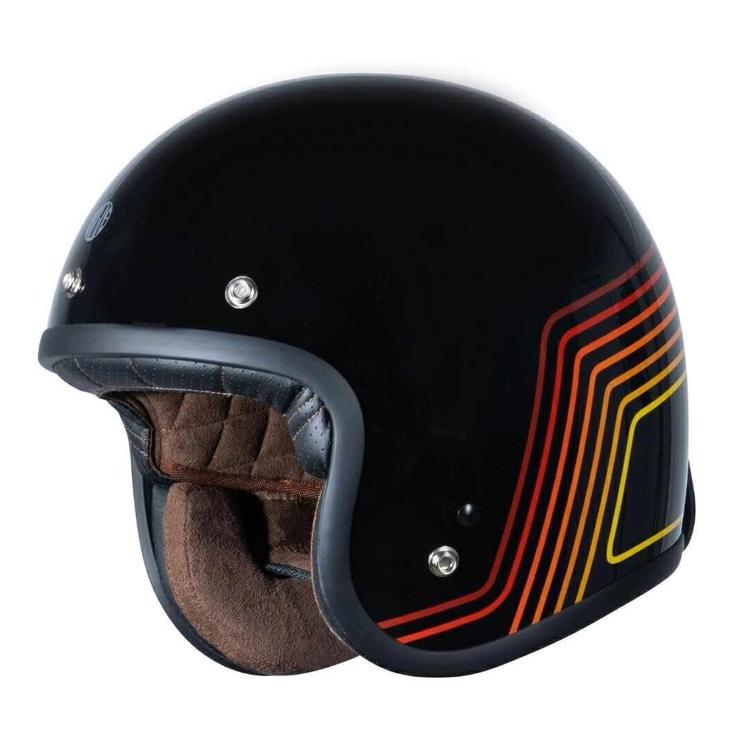 CASCO ABIERTO PRIMO SUNRISE ROJO NEGRO BRILLO TALLE L -ORIGINE-