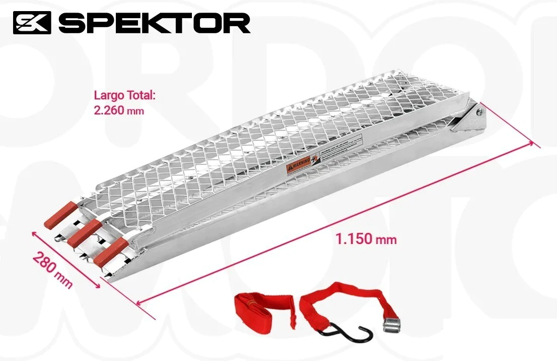 RAMPA PLEGABLE ALUMINIO REFORZADA 03 ATV/UTV -SPEKTOR-
