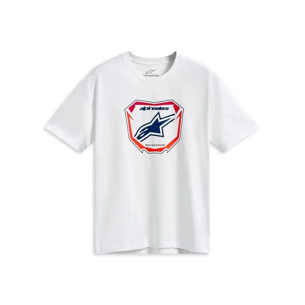 REMERA CASUAL PLATE SS CSF TEE BLANCO TALLE M -ALPINESTARS-