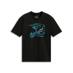 Remera Alpinestars Casual MX Helmet CSF Tee Negro/Azul