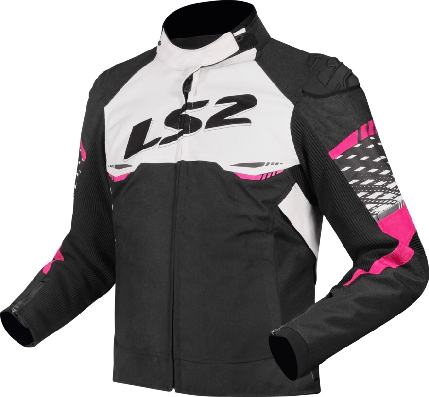CAMPERA APEX NEGRO BLANCO ROSA MUJER TALLE XS -LS2-