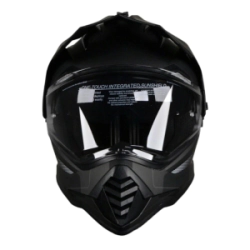 Casco Ruder Off Road Maxim Kingdom con Doble Visor Negro/Gris mate
