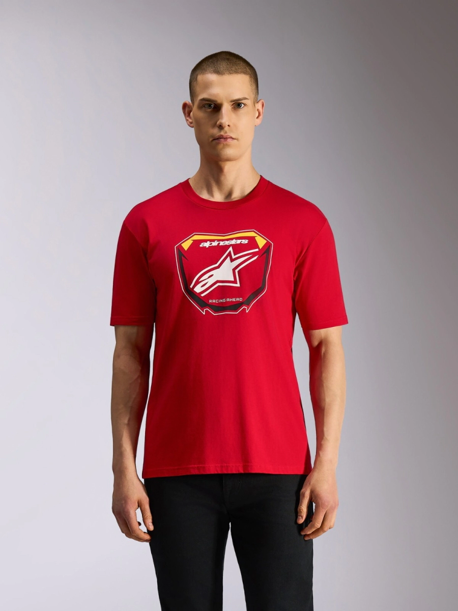 REMERA CASUAL PLATE SS CSF TEE ROJO TALLE M -ALPINESTARS-