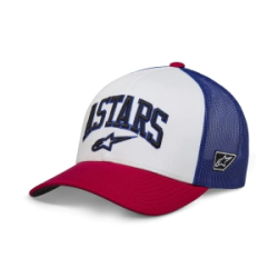 GORRA CASUAL DUNKER TRUCKER HAT BLANCO ROJO AZUL TALLE UNICO -ALPINESTARS-