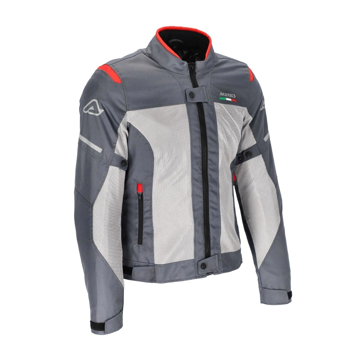CAMPERA CE ON ROAD RUBY LADY GRIS ROJO TALLE XL -ACERBIS-