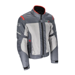 CAMPERA CE ON ROAD RUBY MAN GRIS ROJO TALLE S -ACERBIS-